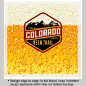 Colorado Beer Trail Diamond - Shower Curtain - Full Bleed