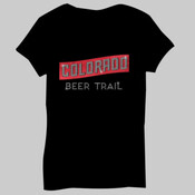 Rhinestone Colorad Beer Trail - Bella Short-Sleeve V-Neck T-Shirt